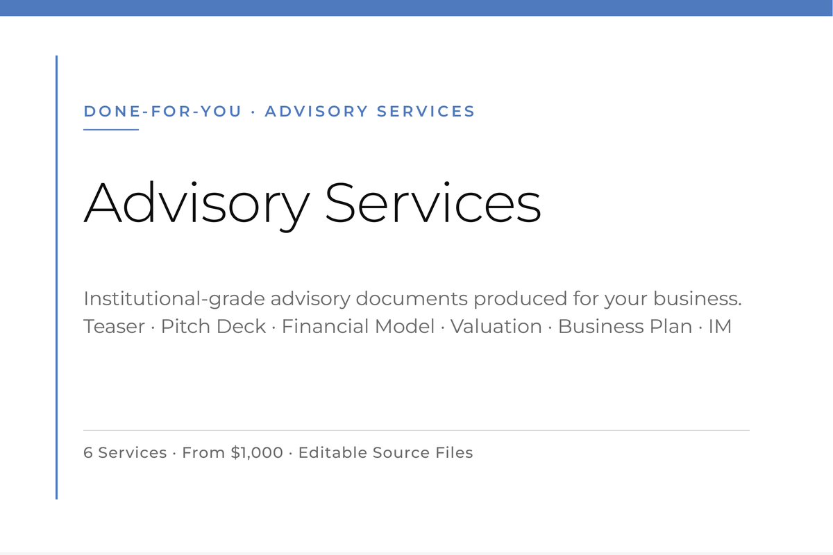 Advatory Corevia - Institutional-grade advisory documents