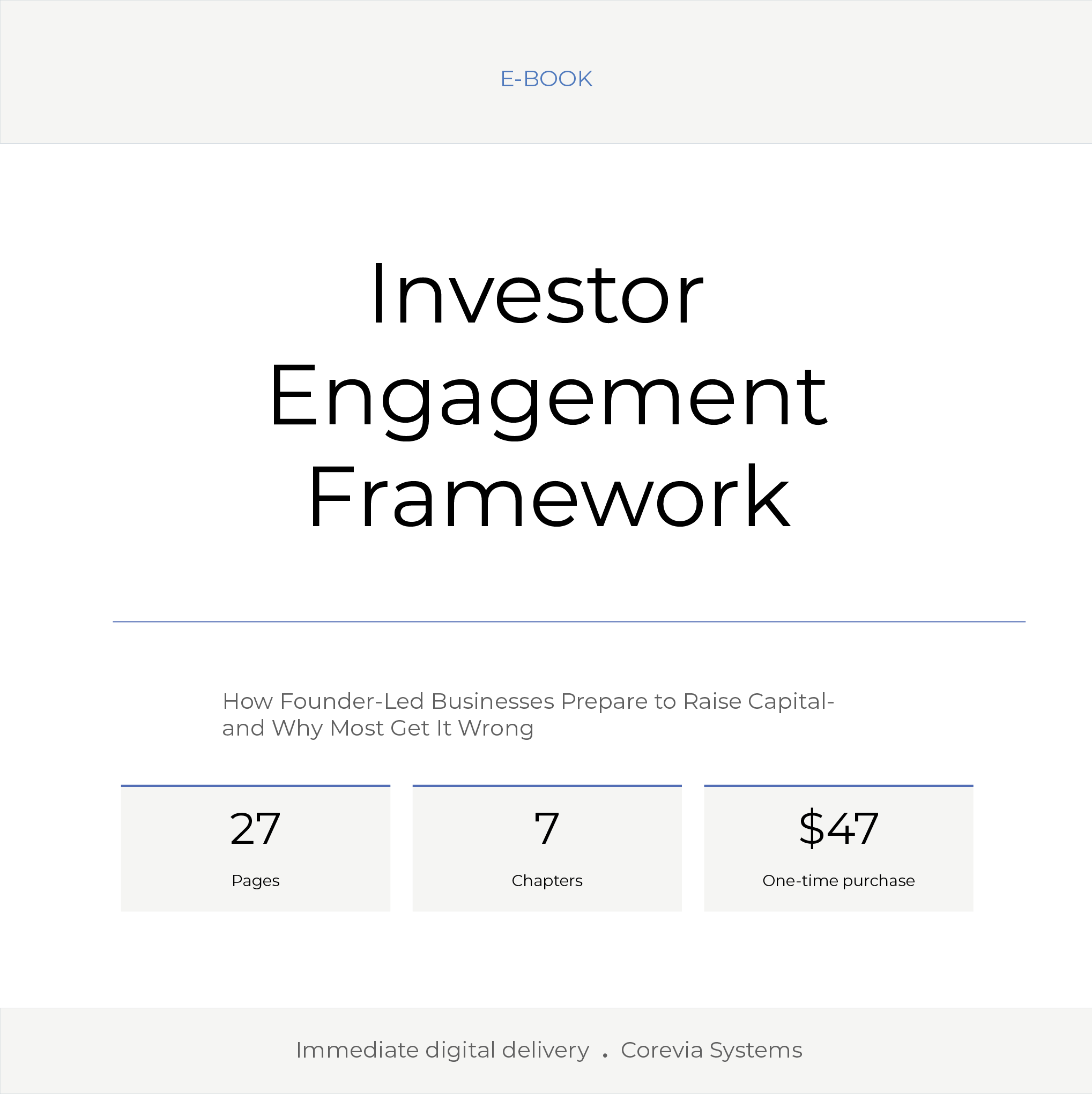 The Investor Engagement Framework